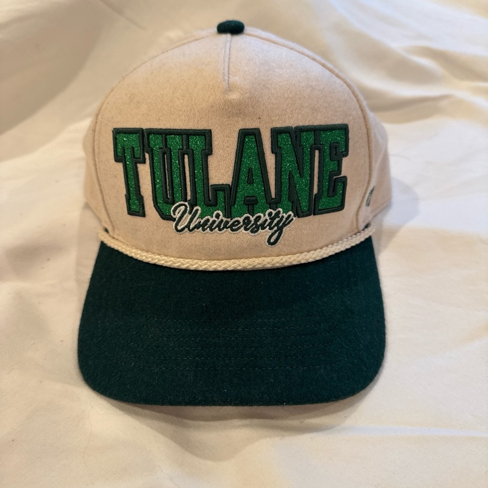 New NWOT Tulane University Bling ‘47 Stoney Clover Lane Baseball Cap Tan Green - Picture 8 of 8